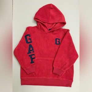GAP Kids red fleece hoodie in size XS (4)
